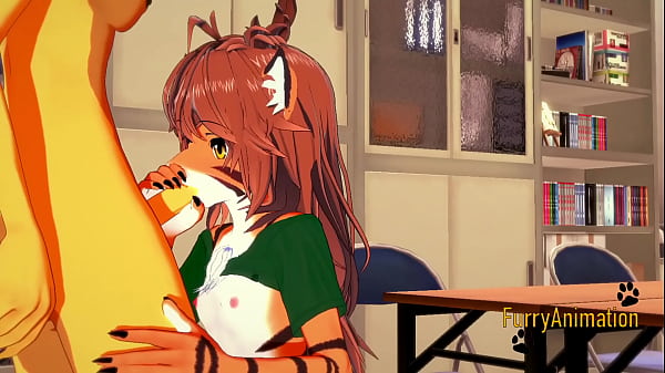 Furry Futanari Hentai 3D – Dog Futanari and Tiger Girl blowjob and fucked with creampie – Anime Manga Japanese Yiff Cartoon Porn