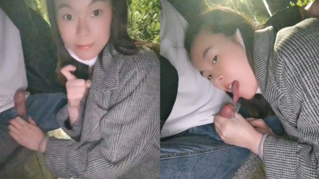 Đường vắng em ghệ chủ động móc cặc ra bj nuốt không sót giọt tinh trùng nào